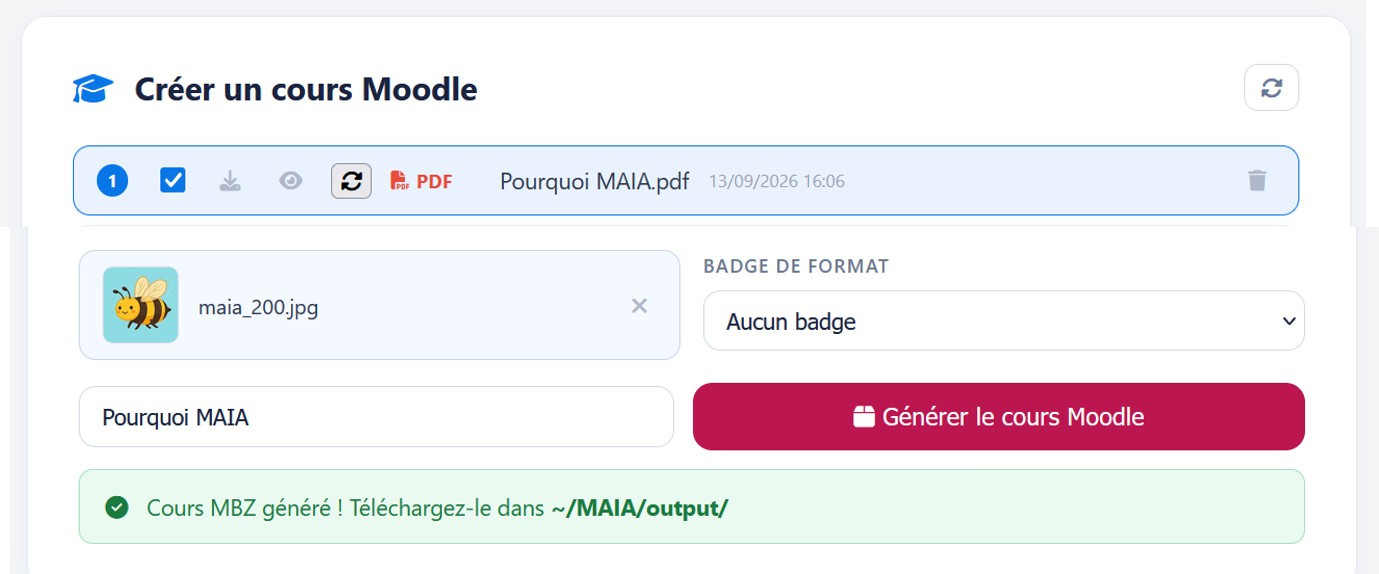 Créer cours
